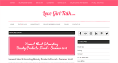 Desktop Screenshot of lovegirltalk.com