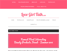 Tablet Screenshot of lovegirltalk.com